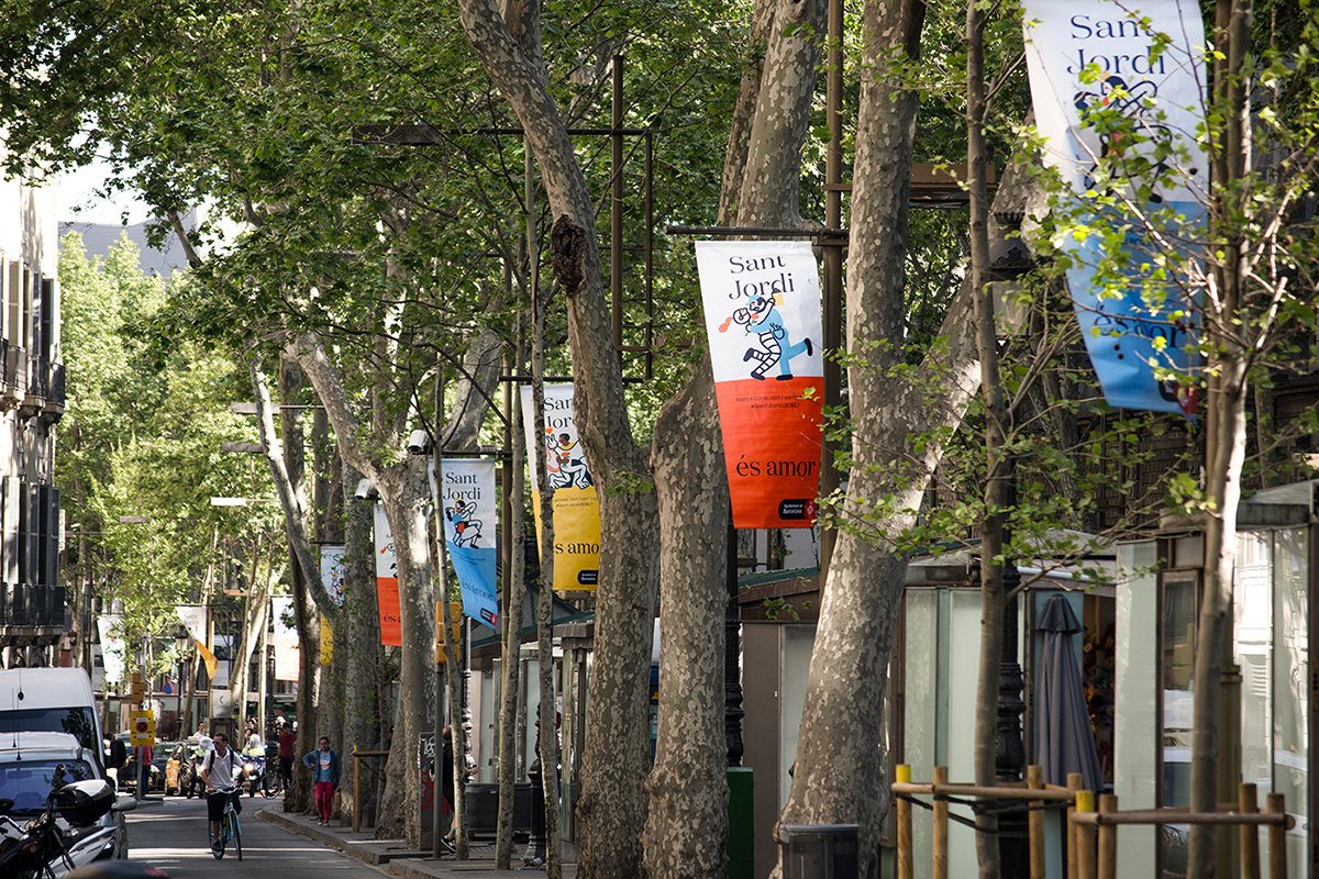 深圳VI設(shè)計  深圳VI策劃  Sant Jordi漫展視覺形象設(shè)計  旗幟設(shè)計