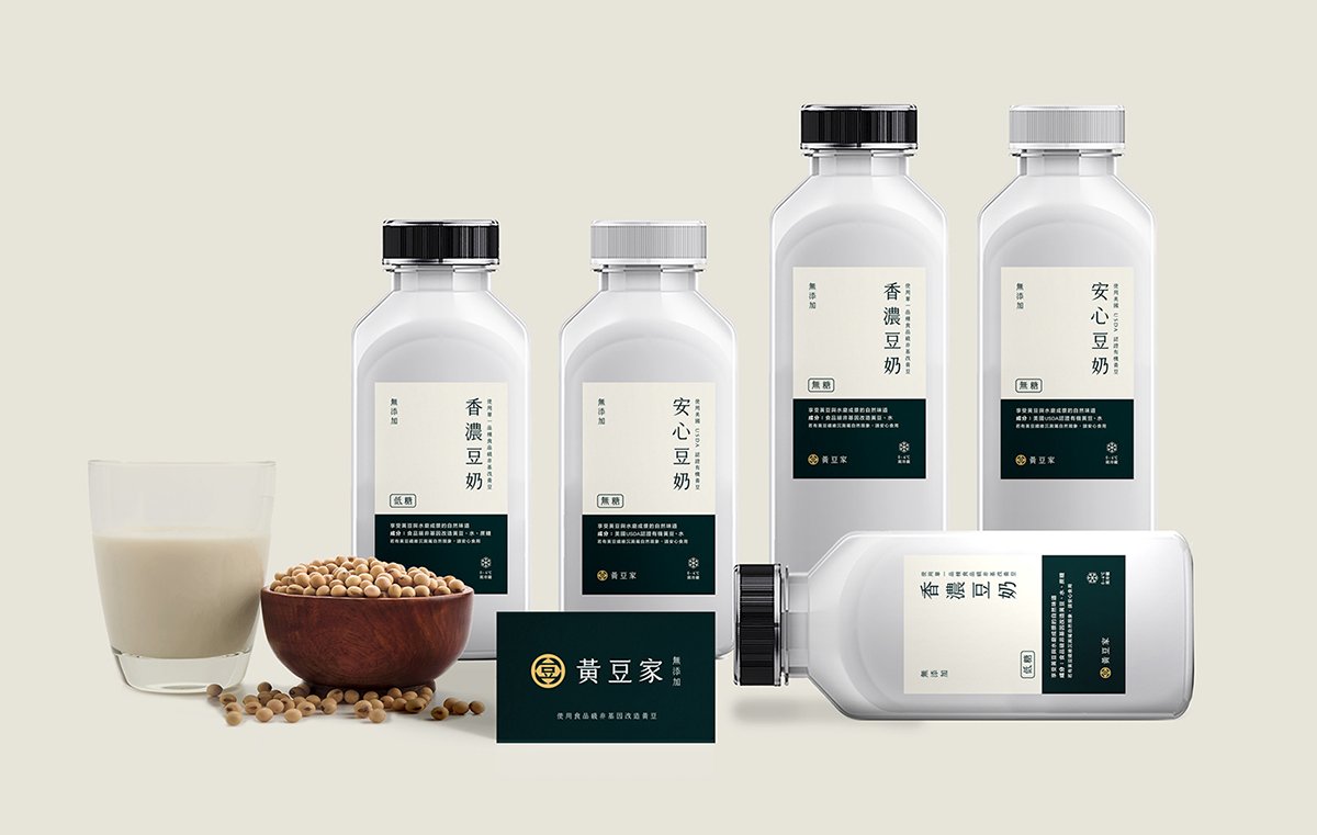 深圳VI設計 深圳VI策劃  黃豆家豆漿VI形象設計  包裝設計