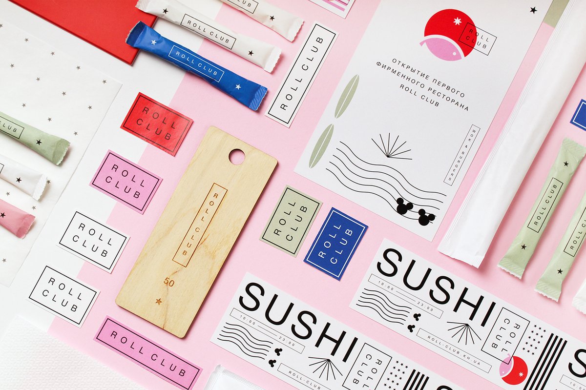 餐館vi品牌設(shè)計(jì)——ROLL CLUB 圖標(biāo)包裝設(shè)計(jì)賞析，vi設(shè)計(jì)，品牌vi設(shè)計(jì)，餐飲品牌vi設(shè)計(jì)，圖標(biāo)設(shè)計(jì)，圖標(biāo)包裝設(shè)計(jì)，企業(yè)vi包裝設(shè)計(jì)，深圳vi設(shè)計(jì)，左右格局