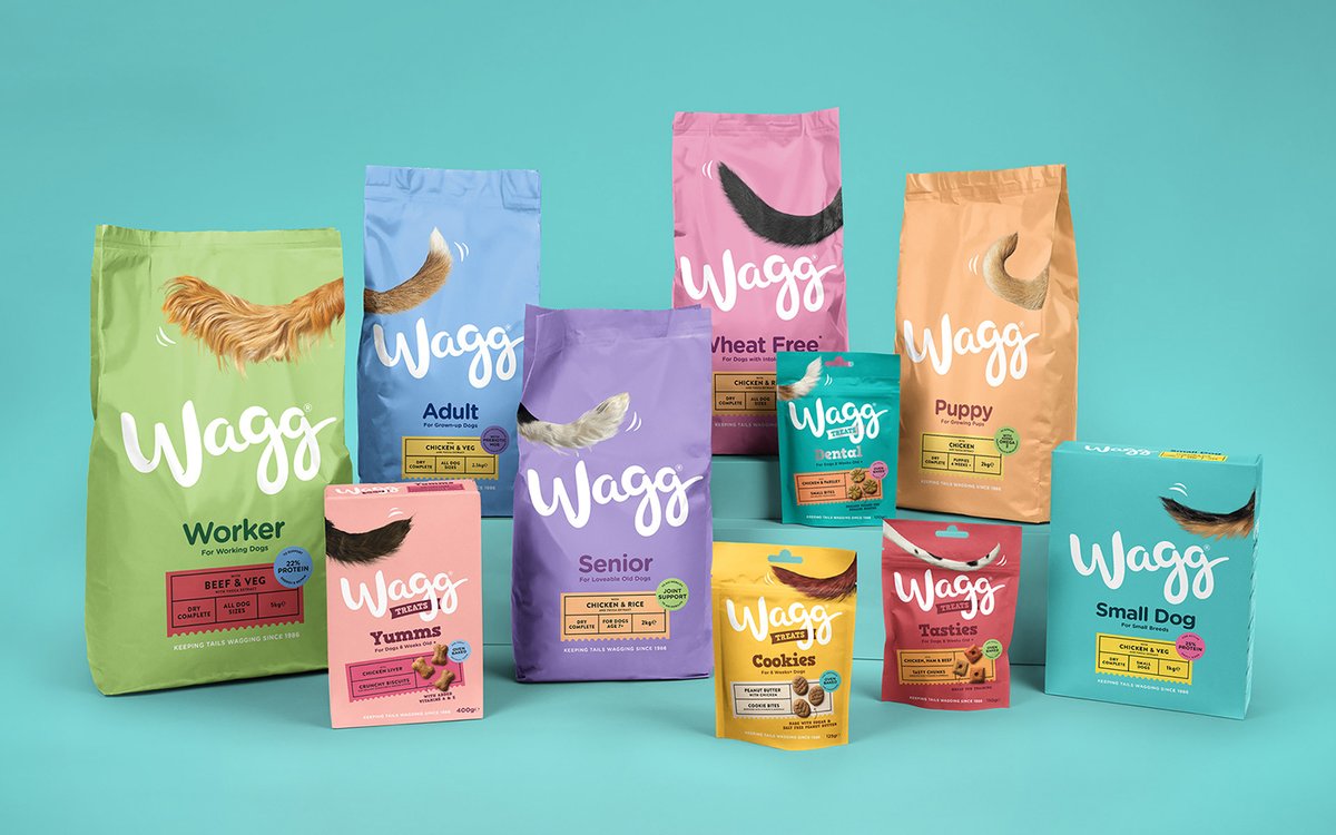 寵物食品 Wagg 品牌標識vi設計及品牌重塑，vi設計，食品vi設計，品牌形象設計，食品品牌vi設計，標識設計，品牌vi設計，品牌策劃，深圳vi設計，左右格局