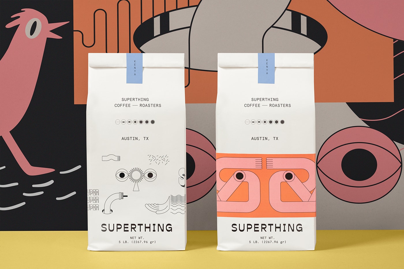 高端Superthing咖啡品牌VI設計 讓品牌戰略落地，餐飲VI設計，餐飲品牌策劃，高端VI設計，深圳VI設計，左右格局