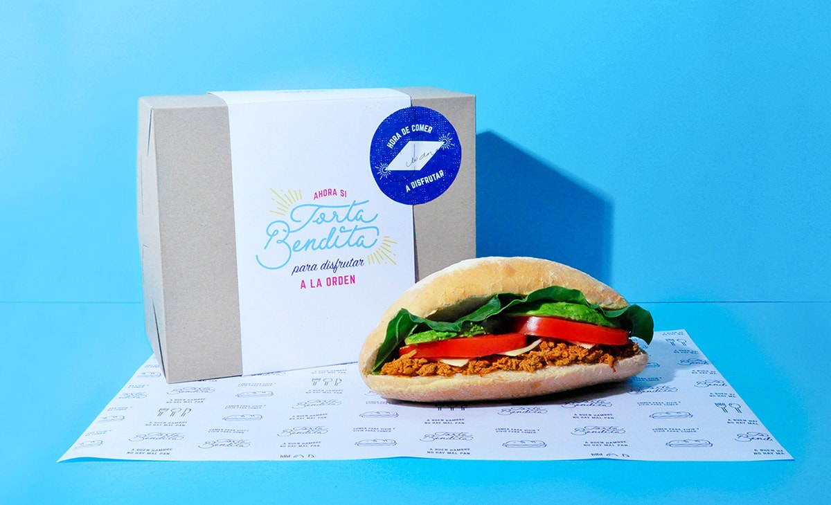 墨西哥Torta Bendita食品蛋糕店品牌VI形象設計欣賞，食品VI設計，食品包裝設計，食品品牌設計，深圳VI設計，左右格局