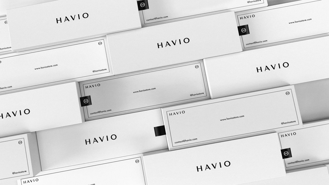 極簡時尚 Havio 眼鏡品牌VI設計——視覺識別的重要性，時尚眼鏡VI設計，品牌視覺設計，服飾VI設計，深圳VI設計，左右格局